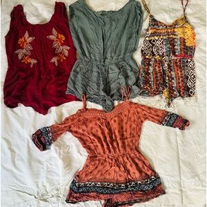 Bundle of Cute Small Rompers